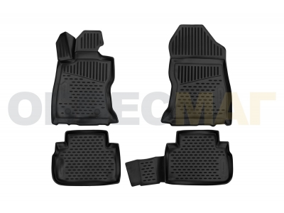 Коврики 3D в салон полиуретан 4 штуки Element для Subaru Forester 2018-2021