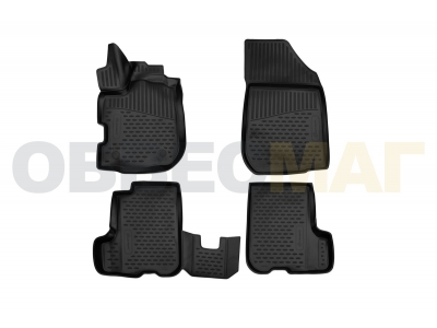 Коврики 3D в салон полиуретан 4 штуки Element для Renault Sandero 2018-2021