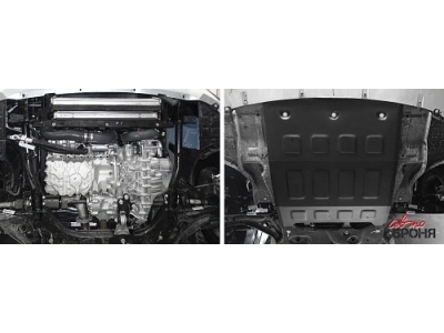 Защита картера и КПП + комплект крепежа, АвтоБРОНЯ, сталь для EXEED VX/EXEED TXL 2.0 2021 - н.в.