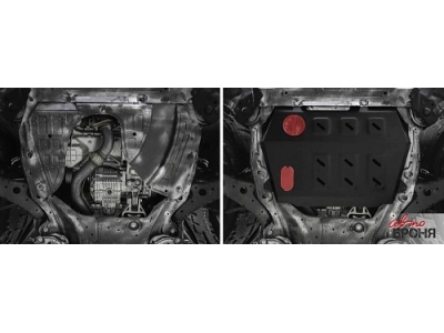 Защита картера и КПП, АвтоБРОНЯ, сталь для Changan UNI-K 2020-, V - 2.0/ Changan CS95 Plus 2023-, V-2.0, АКПП. 4WD