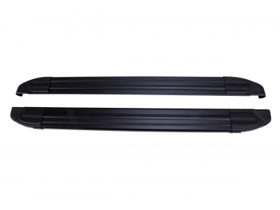 Пороги алюминивые Brilliant Black Турция для Toyota Highlander 2010-2014