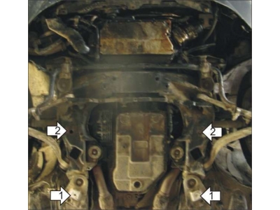 Защита КПП Мотодор сталь 2 мм для Audi A6/A6 Allroad 1997-2006