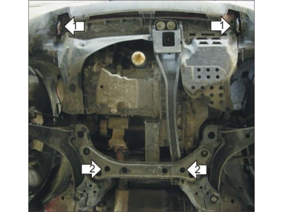 Защита картера и КПП Мотодор сталь 2 мм для Ford Escape/Ford Maverick/Mazda Tribute 2001-2007