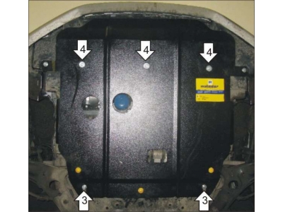 Защита картера и КПП Мотодор сталь 2 мм для Hyundai Elantra/i30/Kia Cerato/Ceed 2010-2018 00936