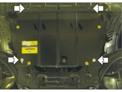 Защита картера и КПП Мотодор сталь 2 мм для Nissan Qashqai/Qashqai +2 2007-2014
