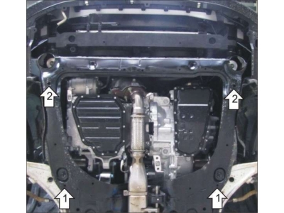 Защита картера и КПП Мотодор сталь 2 мм для Nissan Teana 2008-2014