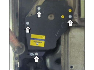 Защита топливных трубок Мотодор сталь 2 мм для Chevrolet Cruze/Opel Astra J 2009-2021