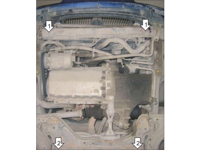 Защита картера и КПП Мотодор сталь 2 мм для Skoda Octavia Tour 1996-2010