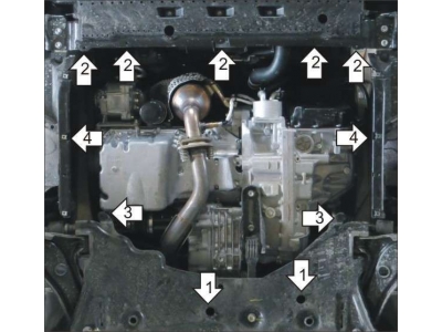 Защита картера и КПП Мотодор сталь 2 мм для Suzuki Vitara/SX4 2013-2021 02419