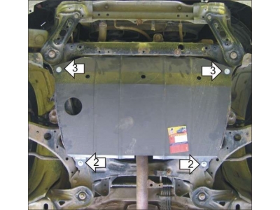 Защита картера и КПП Мотодор сталь 2 мм для Toyota Camry/Previa 2000-2006