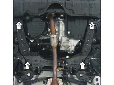 Усиленная защита картера двигателя, КПП (2 мм, сталь) для Toyota Camry седан 2006-2011, Lexus ES 300 седан 2002-2006