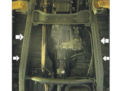 Защита раздаточной коробки Мотодор сталь 3 мм для Mitsubishi Pajero Sport 2008-2016 11316