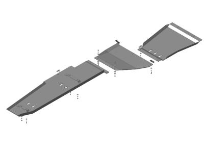 Защита бензобака и РК Мотодор алюминий 5 мм для Ford F-150 Raptor 2009-2021