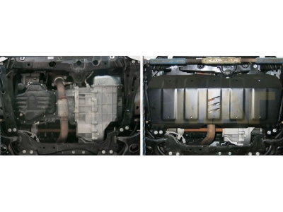 Защита картера и КПП Автоброня для 1,8/2,0/2,4 сталь 2 мм для Geely Emgrand X7 2013-2018