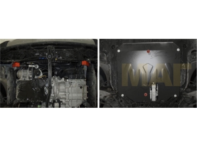 Защита картера и КПП Автоброня для 2,2D/2,4i/3,3i сталь 2 мм для Hyundai Santa Fe/Santa Fe Grand 2012-2021