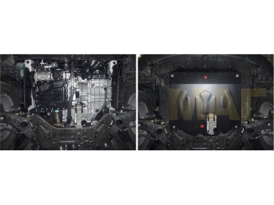 Защита картера и КПП Автоброня для 2,2D и 2,4i сталь 2 мм для Kia Sorento 2012-2020