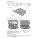 Защита картера и КПП Автоброня для 2,0/2,4/3,0 сталь 2 мм для Mitsubishi Outlander 2012-2021