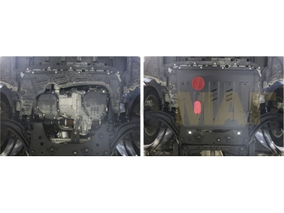 Защита картера и КПП Автоброня для 1,6 АКПП сталь 2 мм для Nissan Sentra/Tiida 2012-2017