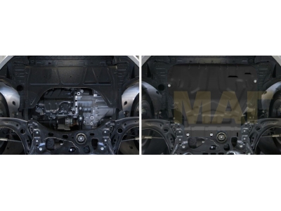 Защита картера и КПП Автоброня для 1,4TFSI/1,8TSI/1,6MPI сталь 2 мм для Skoda Octavia A7 2013-2020