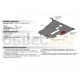 Защита картера и КПП Автоброня для 1,8 и 2,0 сталь 2 мм для Toyota Avensis 2003-2008