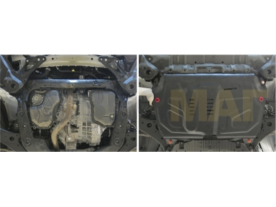 Защита картера и КПП Автоброня для 2,0/2.4/2,5/2,7/3,5 сталь 2 мм для Toyota/Lexus 2006-2020 111.05781.1