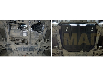 Защита картера и КПП Автоброня для 1,6 и 1,8 сталь 2 мм для Toyota Corolla/Auris 2006-2018