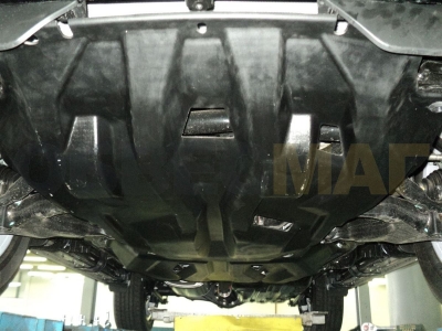Защита картера, КПП и РК АБС-Дизайн 2 части композит 10 мм для Toyota Land Cruiser Prado 150/Lexus GX460 2009-2019