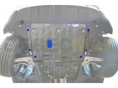 Защита картера и КПП Rival для 1,6/1,6T/2,0/2,0T алюминий 4 мм для Infiniti Q30/QX30/Mercedes-Benz A-class/B-class/CLA- 2012-2021