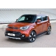 Пороги алюминиевые Rival Premium для Kia Soul 2016-2021