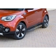 Пороги алюминиевые Rival Premium для Kia Soul 2016-2021