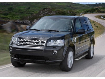 Пороги алюминиевые Rival Premium для Land Rover Freelander 2 2006-2014
