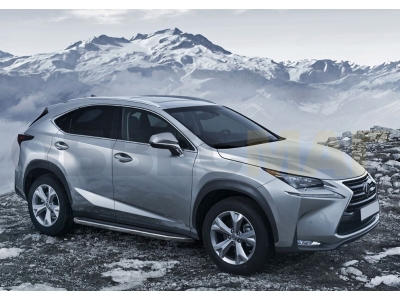 Пороги алюминиевые Rival Premium для Lexus NX-200/200t/300h 2014-2021