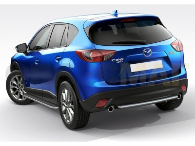 Пороги алюминиевые Rival Premium для Mazda CX-5 2011-2017