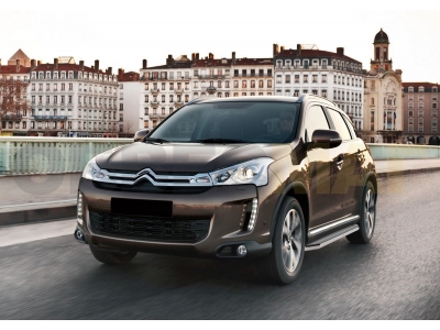 Пороги алюминиевые Rival Premium для Mitsubishi ASX/Outlander/Peugeot 4007/4008/Citroen C 2006-2021
