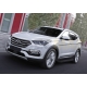 Пороги алюминиевые Rival Black для Hyundai Santa Fe/Santa Fe Premium 2012-2018