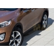 Пороги алюминиевые Rival Black для Kia Sorento Prime 2015-2021