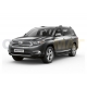 Пороги алюминиевые Rival Black для Toyota Highlander 2007-2014