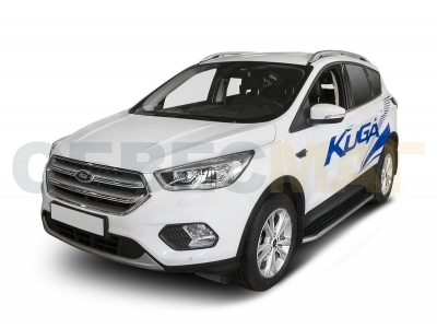 Пороги алюминиевые Rival Premium для Ford Kuga 2013-2021