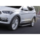 Пороги алюминиевые Rival Premium для Hyundai Santa Fe/Santa Fe Premium 2012-2018