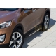 Пороги алюминиевые Rival Premium для Kia Sorento Prime 2015-2021