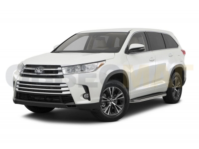 Пороги алюминиевые Rival Premium для Toyota Highlander 2014-2020