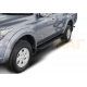 Пороги алюминиевые Rival Black для Mitsubishi L200 2006-2021