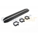 Пороги алюминиевые Rival Black для Mitsubishi L200 2006-2021