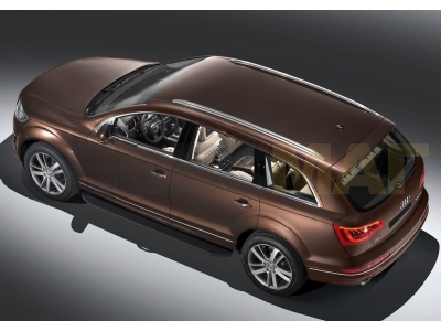 Пороги алюминиевые Rival Black для Volkswagen Touareg/Audi Q7 2009-2017