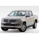 Пороги алюминиевые Rival Black для Volkswagen Amarok 2010-2021
