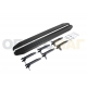 Пороги алюминиевые Rival Black для Volkswagen Amarok 2010-2021