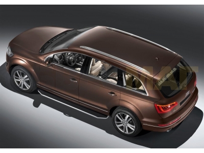 Пороги алюминиевые Rival Premium для Volkswagen Touareg/Audi Q7 2009-2017