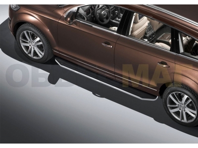 Пороги алюминиевые Rival Premium для Volkswagen Touareg/Audi Q7 2009-2017