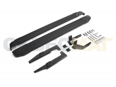 Пороги алюминиевые Rival Black New для Suzuki Vitara 2015-2021 F173ALB.5503.1