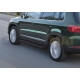 Пороги алюминиевые Rival Black New для Volkswagen Tiguan 2007-2016